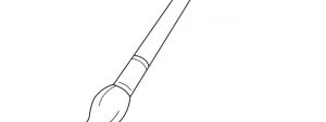 Thin Paint Brush Template – Large