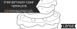 Birthday Cake Template – Large