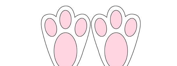 Bunny Feet Cut Out - Large