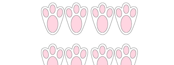 Bunny Feet Cut Out Small