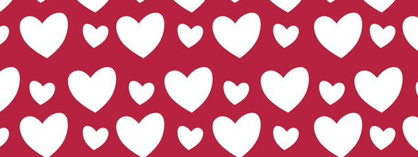 Cabernet Red Hearts Scrapbook Paper