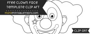 Clown Face Template – Clipart