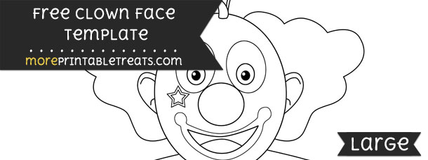 Clown Face Template Large