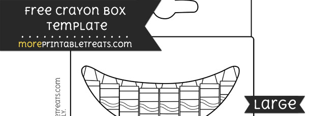 Free Crayon Box Template - Large  Crayon box, Box template, Box