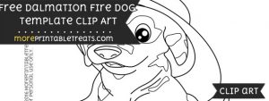 Dalmation Fire Dog Template – Clipart