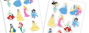 disney princess stickers printable