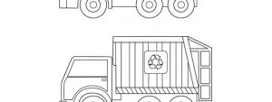 Garbage Truck Template – Medium