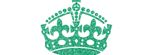 Glittery Emerald Green Keep Calm Crowns