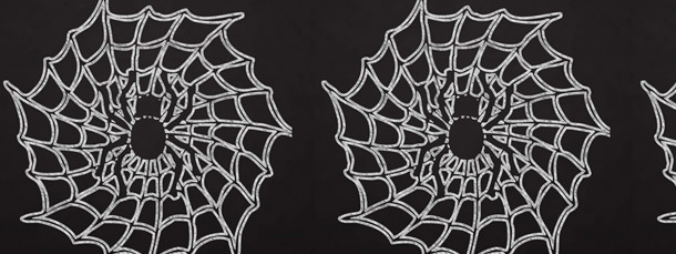 Halloween Spider Web Chalk Outline Cut Out