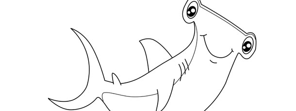 Hammerhead Shark Template – Large