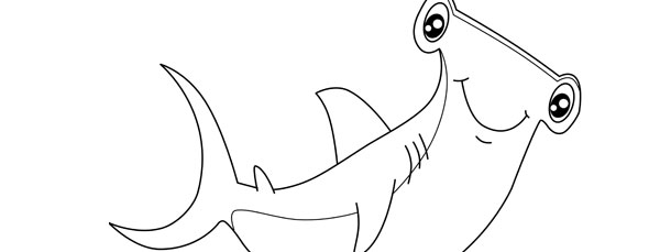 Hammerhead Shark Template Large