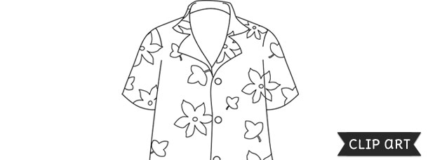 Hawaiian Shirt Template – Clipart