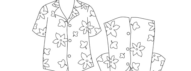 Hawaiian Shirt Template – Medium