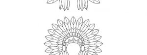 Indian Headdress Template – Medium