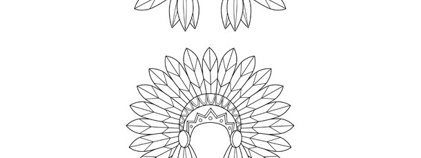 Indian Headdress Template Medium