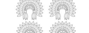Indian Headdress Template – Small