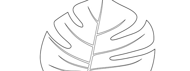 Jungle Leaf Template Large