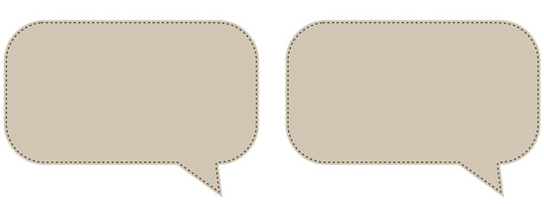 Khaki Rectangle Speech Bubble Labels