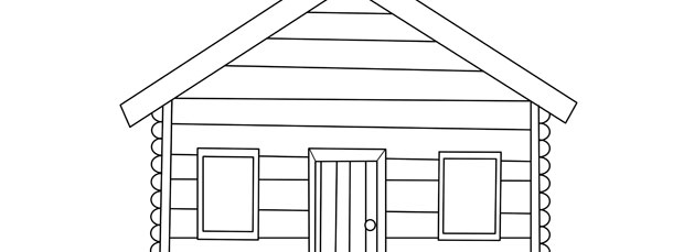Log Cabin Sheets Coloring Pages