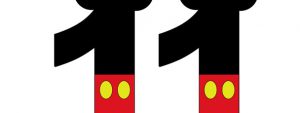 Mickey Mouse Style Number 1 Cut Out – Medium