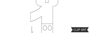 Mickey Mouse Style Number 1 Template – Clipart