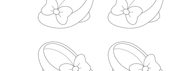 Minnie Mouse Shoe Template Small