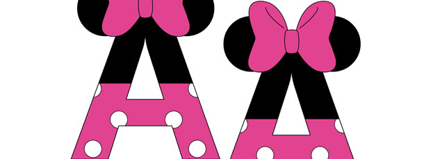 Minnie Mouse Style Letter A Cut Out – Medium