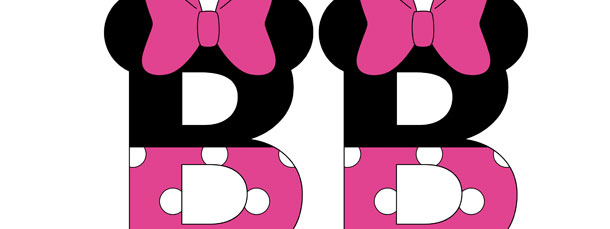 Minnie Mouse Style Letter B Cut Out – Medium
