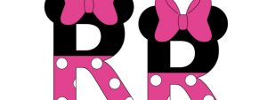 minnie mouse style letter r cut out medium