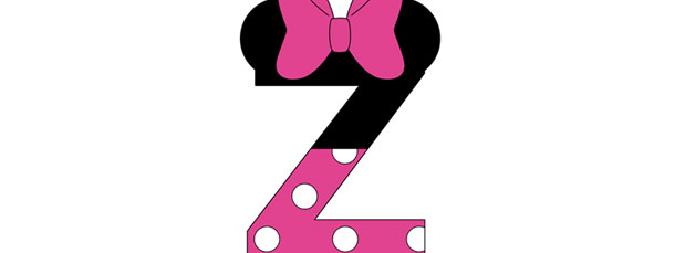 Minnie Mouse Style Letter Z Cut Out – Large
