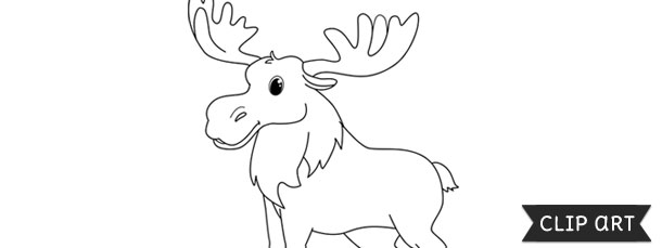 Moose Template Clipart