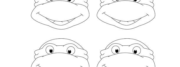 Ninja Turtle Face Template – Small