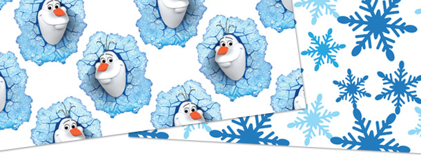 free printable olaf snowman wrapping paper