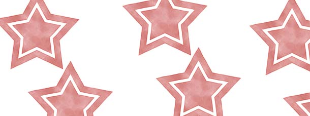 Pink Mauve Saturated Watercolor Double Star Cut Outs