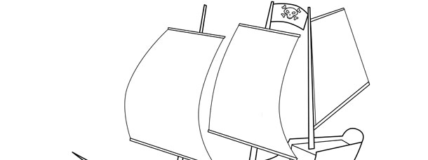 Pirate Ship Template – Large