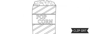 Popcorn Bag Template – Clipart