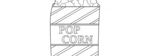Popcorn Bag Template Large
