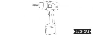 Power Drill Template – Clipart