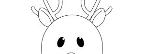 Reindeer Face Template – Large