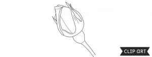 Rosebud Template – Clipart