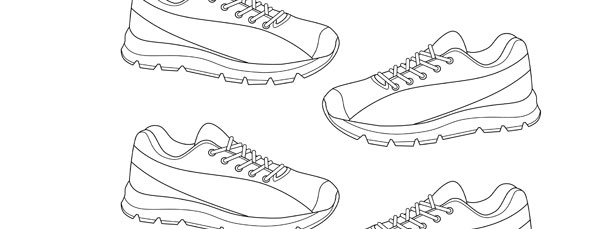 Running Shoe Template Small