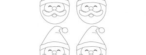 Santa Face Template – Small