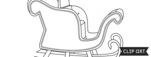 Santas Sleigh Template – Clipart