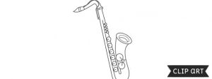 Saxophone Template – Clipart
