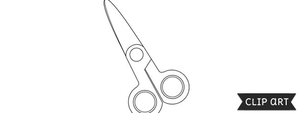 School Scissors Template Clipart