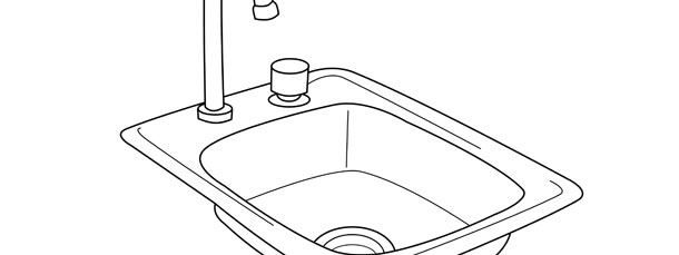 Kitchen Sink Coloring Page