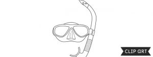 Snorkeling Mask Template – Clipart