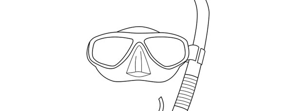 Snorkeling Mask Template - Large