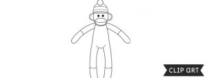 Sock Monkey Template – Clipart