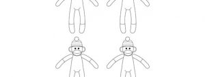 Sock Monkey Template – Small